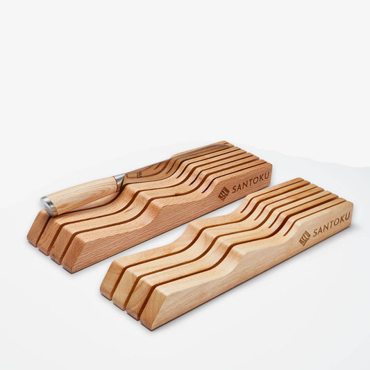 درج سكين المطبخ | منظم خشبي الطاولة