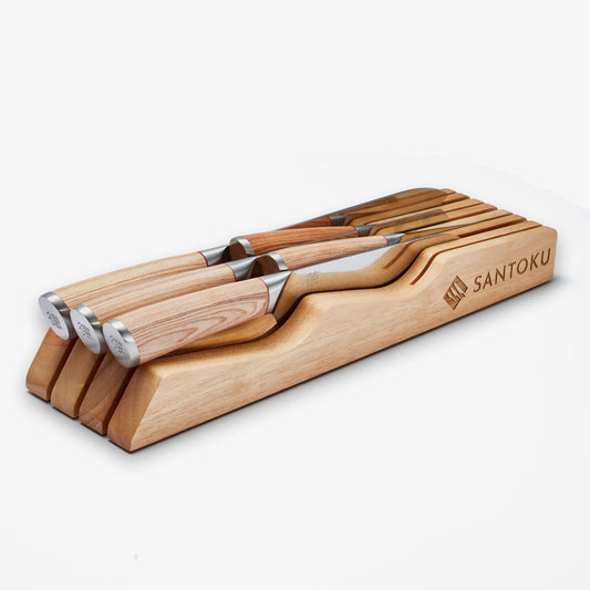 درج سكين المطبخ | منظم خشبي الطاولة