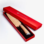 Haruta 7.7 بوصة VG10 اليابانية Damascus Steel Nakiri Cleaver مع مقبض خشبي و Scabbard