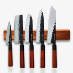 رف سكين الجدار الخشبي المغناطيسي