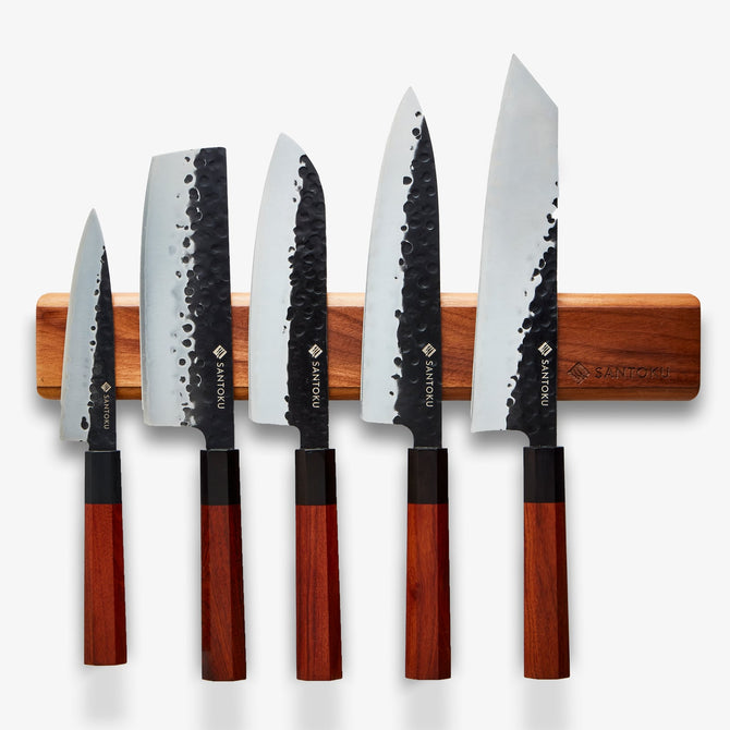 رف سكين الجدار الخشبي المغناطيسي