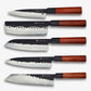 سلسلة سكاكين ميناتو مع حامل سكاكين مغناطيسي من خشب السنط
